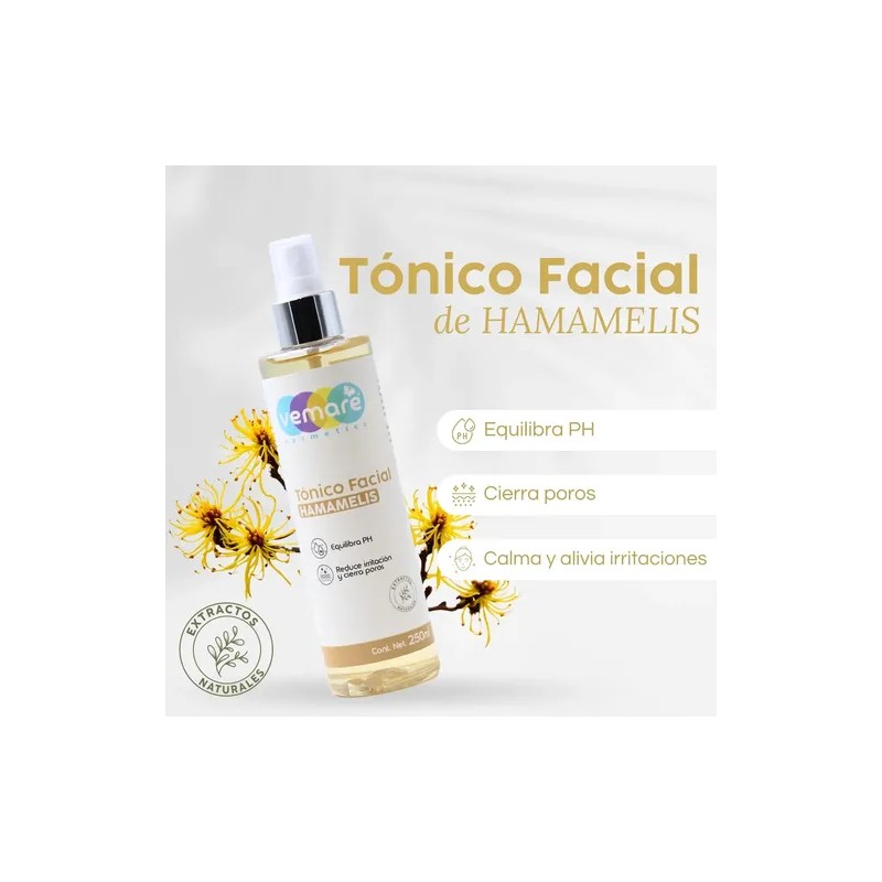 Tónico Facial De Hamamelis Vemare Piel Balanceada 250 Ml