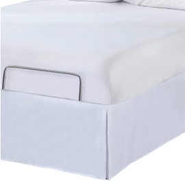 Bed Maker's Wrap-Around Microfiber Bed Skirt for Adjustable Beds, Tailored Style, 15 Inch Drop Length, Queen, White
