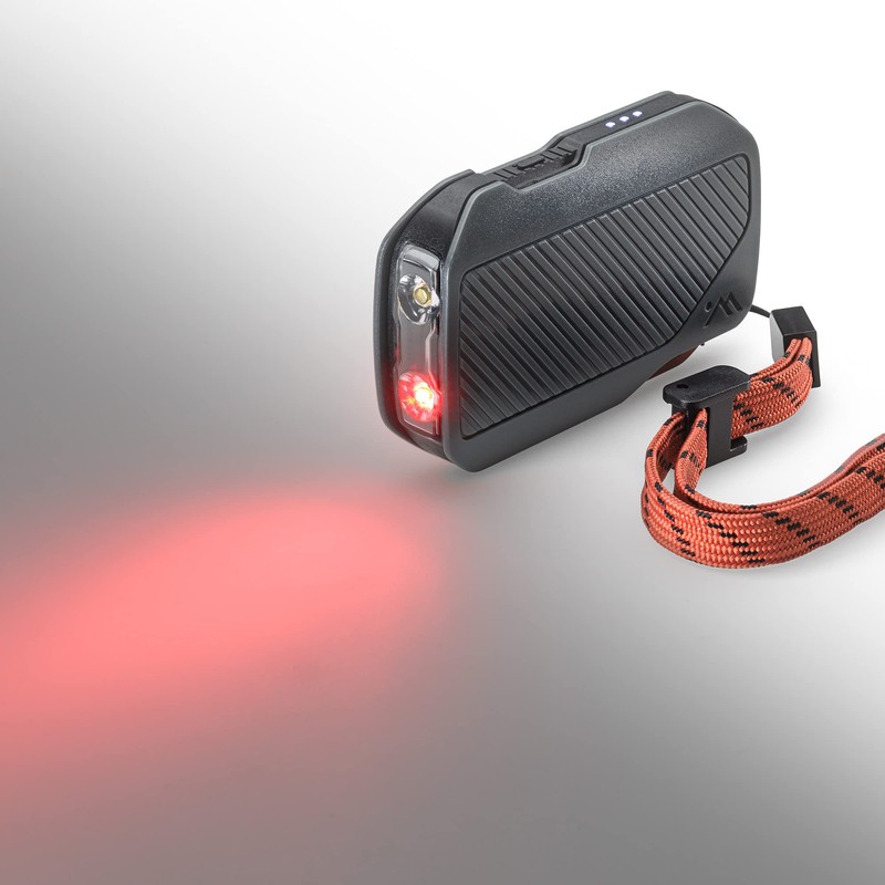 AMPEX Rechargeable Flashlight | 300 Lumen LED Flashlight, Waterproof, Red