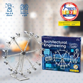 Thames & Kosmos Architectural Engineering, Kids Science Kit, Learning Resources About Architectural Design, STEM Toys for Science Experiments, Age 8+, Silver