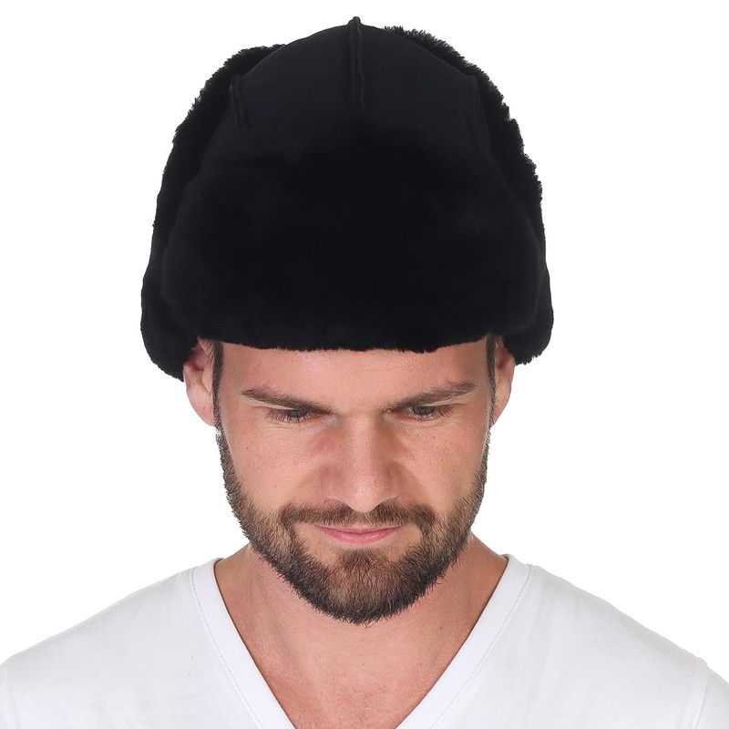 Harrys-Collection Pilot Hat Aviator Hat Made of Finest Merino Lambskin