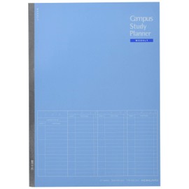 Kokuyo No-Y80MW-B Campus Notebook, Study Planner, Weekly Ruled, B5, Blue
