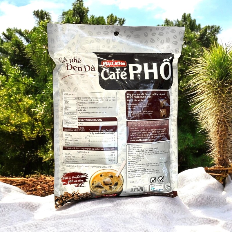 Cafe Pho Black Instant Coffee - Ca Phe Pho Hoa