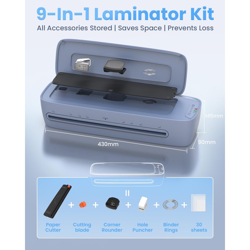 13 Inch Laminator Machine 11x17 with Laminating Sheets Personal Laminator