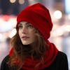 Miobo Slouch Beanie Hat, Destroyed Vintage Look, One Size, black