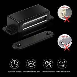 Onarway Magnetic Door Catch 40lbs Pull Strong Magnet Cabinet Latches Hardware Stainless Steel Chrome Door Closer for Pantry Bathroom Kitchen Sliding Door Window Cupboard