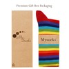 Mysocks Unisex Knee High Stripe Socks Stripe Rainbow Thin 4-7