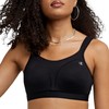 Champion Women's Spot Comfort Full Support Sports Bra, Black, 38C