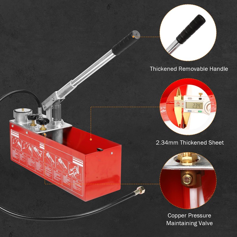 BEAMNOVA Hydrostatic Test Pump 3.17 Gallon Hydraulic Manual Water Pipe