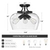 VONLUCE Semi Flush Mount Ceiling Light, 13.8" Ceiling Light Fixture
