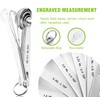 Stainless Steel Measuring Spoon, Measuring Spoon, 8-Piece Measuring Ruler for