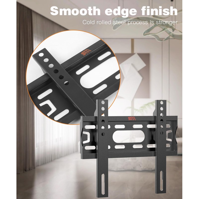 Solid As Mountain Fixed TV Wall Mount Low Profile for