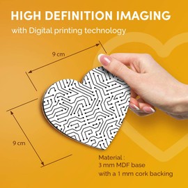 Destination Vinyl ltd Great Coasters (Set of 2) Heart - BW - Motherboard Computer Gaming PC Drink Glossy Coasters/Tabletop Protection for Any Table Type #43248