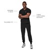 FIGS Leon Three-Pocket Scrub Top for Men - Black, 2XL