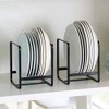 MINGFANITY 2PCS Plate Holders Organizer, Metal Dish Storage Dying Display