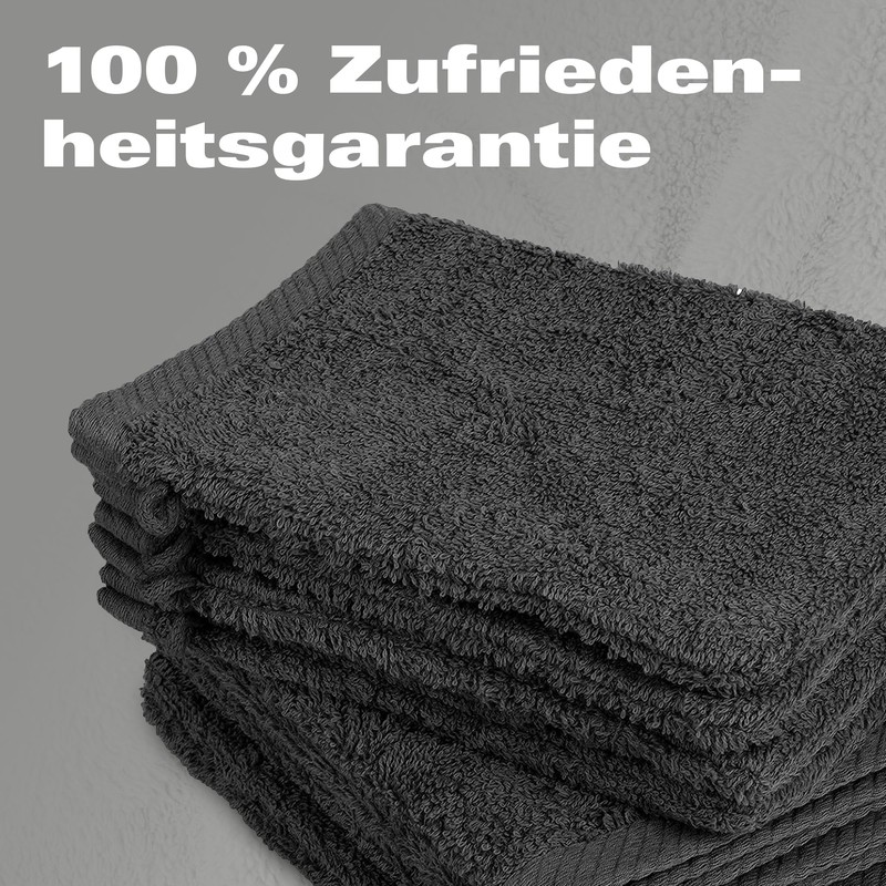 Pack of 10 Wash Mitts, 15 x 21 cm, 100% Cotton