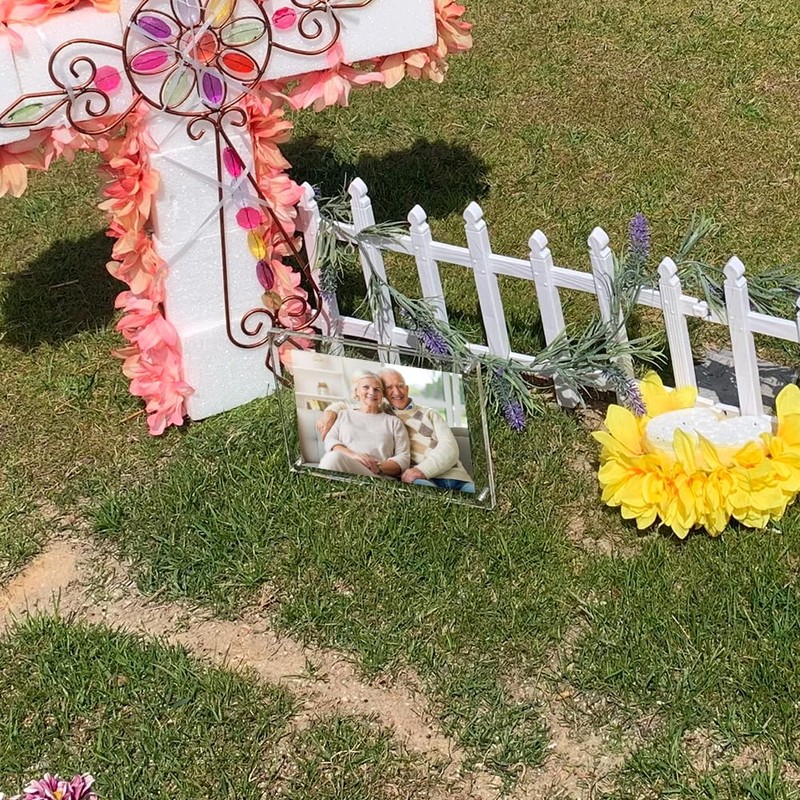 Tikitup 5x7 Grave Waterproof Photo Frame,Decorationfor Cemetery,Memorial Gifts, Sympathy Gift,Pet