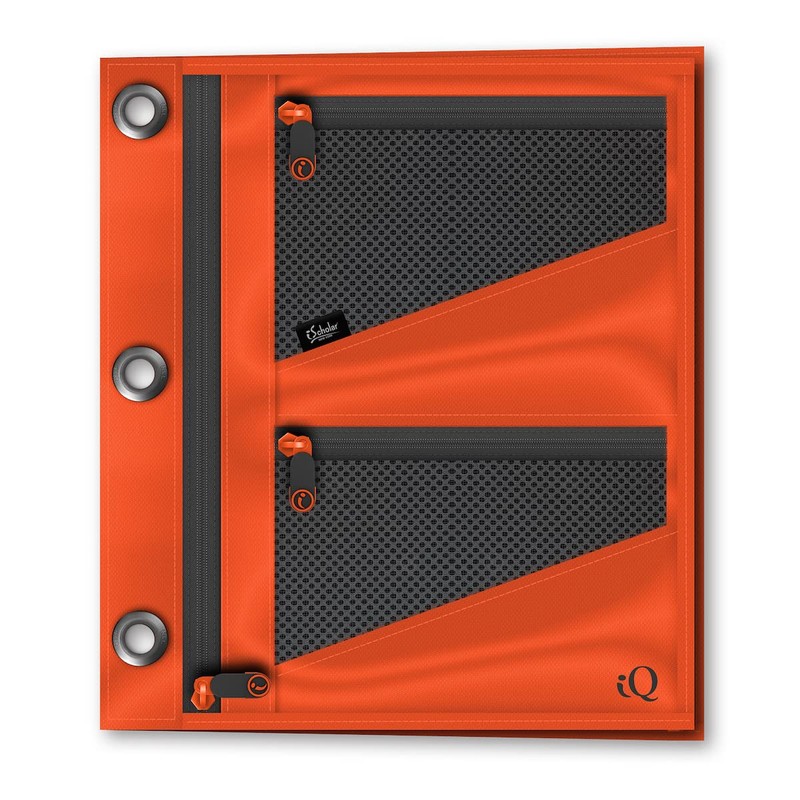 iScholar Jumbo Expandable Pencil Pouch, 3 Pockets, Color Will Vary