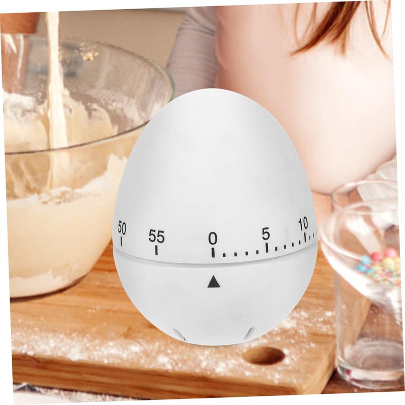 MAGICLULU 2pcs Egg Shape Kitchen Timer Mechanical Timer Compact Portable