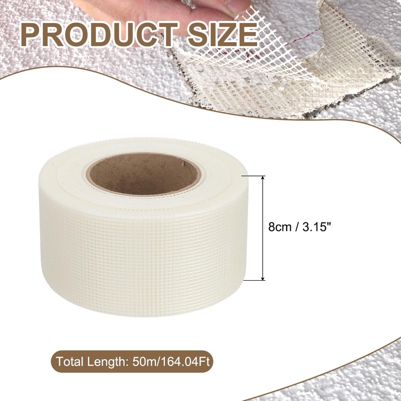 PATIKIL Drywall Repair Mesh Tape 3" x 164 ft Fiberglass