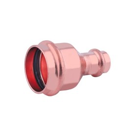 3/4'' x 1/2'' Copper Press Coupling Reducer, Reliable Press Fit x Press Fit for Plumbing and HVAC Systems, Ensures Secure and Efficient Connections, Durable and Easy to Install Zero Lead