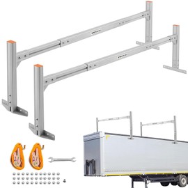 Ladder Rack for Trailer, 800LB Aluminium Trailer Ladder Rack Fit for Open and Enclosed Trailers,for 6.0'-8.2' Wide Trailers (Silvery)
