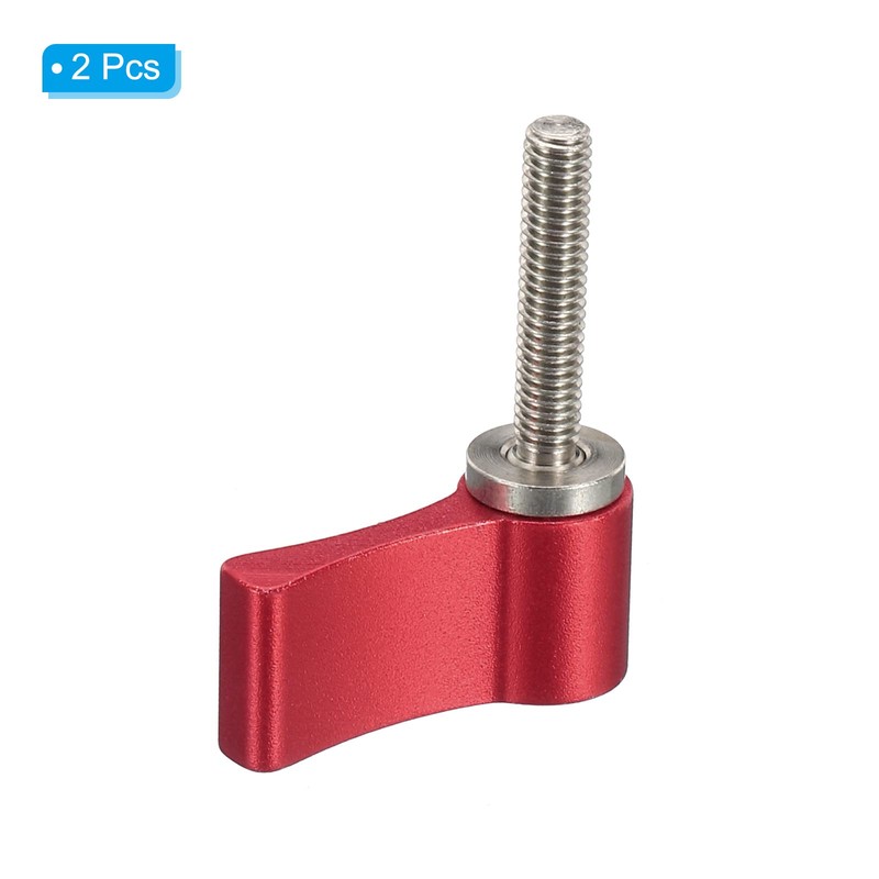 PATIKIL M4 20mm Male Threading Rotating Knob, 2 Pack Aluminum