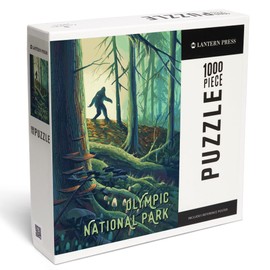Lantern Press 1000 Piece Jigsaw Puzzle, Olympic National Park, Washington, Wanderer, Bigfoot in Forest