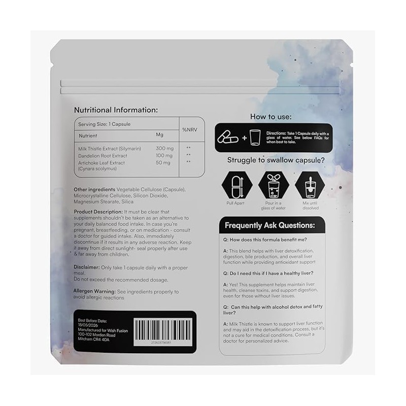 Liver Cleanse & Detox Supplement with Artichoke & Dandelion Complex