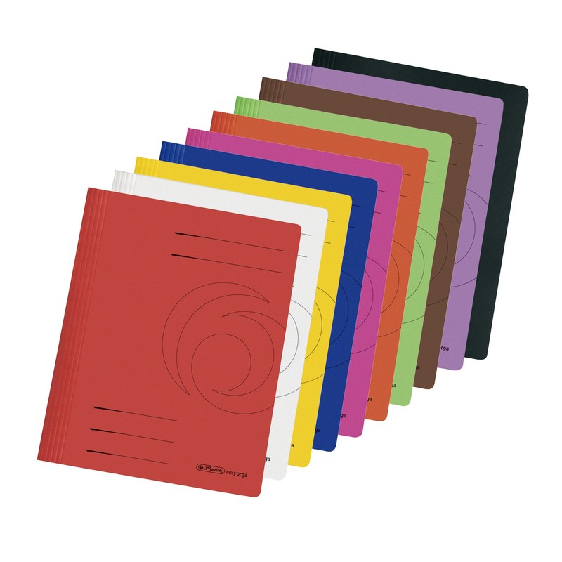 Herlitz A4 Folders Cardboard Folded Intense Pack of 10
