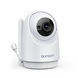 bonoch Add-on Baby Camera Unit for BBM03/ BBM05/07/09, 720p HD Video Baby Monitor Camera No WiFi, Security Split-Screen, Auto Night Vision, 4X Zoom, 2-Way Audio, Temperature Sensor, 8 Lullabies