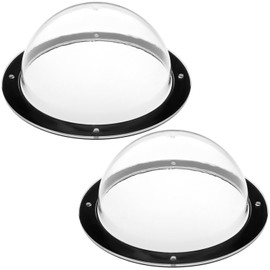 QWORK 2 Packs Dog Fence Window - Acrylic Dom Pet Viewing Window, Clear View Dome Pet Peek Window
