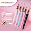 Nail Art Liner Brushes, 5Pcs Professional Gel Polish Painting Art