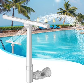 Pool Fountains for Above and In-Ground Pools,Dual Spray High Pressure Pool Sprinkler Fountain 360° Adjustable Pool Water Fountain Pool Chiller Water Fun Pool Aerator Backyard Decor Outdoor Pools