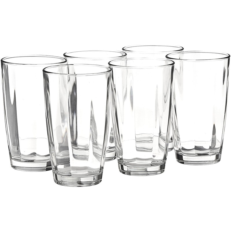 Bormioli Rocco Pulsar 15.75 oz. Cooler Glasses, Clear, Set of