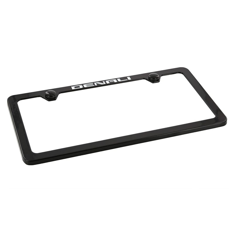 Denali Metal License Plate Frame Tag Holder - Black Powder
