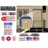 BIKE-label Aluminium Look 3D Sticker Warning Sign 4 x Alarm