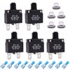 mxuteuk 5Pcs 7Amp Circuit Breakers Push Button Manual Reset 125/250V