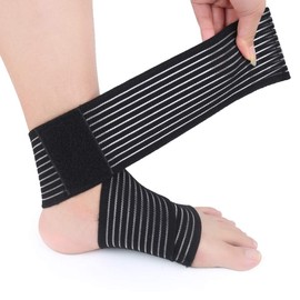 BESTOYARD 1 x Ankle Brace Ankle Support Ankle Brace Foot Bandage Ankle Brace Elastic Stabiliser Support for Women Men Children Sports (Black)