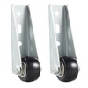 0.9-inch 2PCS Quiet Rubber Caster Wheels, Rolling Casters with Vertical