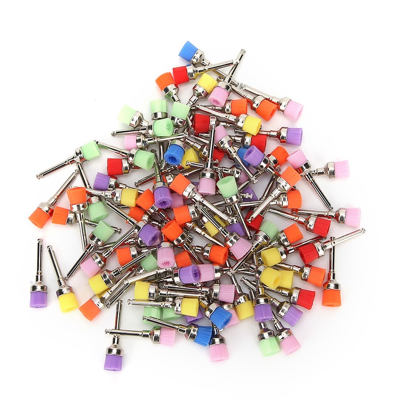 100Pcs Dental Polisher Nylon Teeth Polishing Brush Dental Supply with