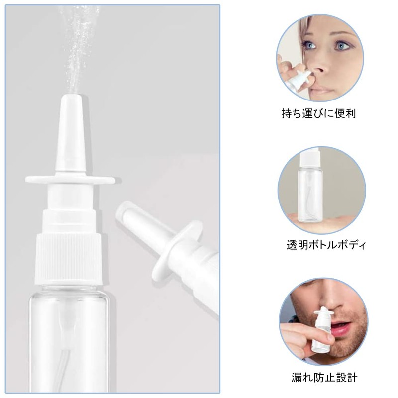 DFsucces 鼻スプレーボトル 10個セット スプレーボトル ミニスプレー 詰め替えボトル スプレー容器 フォームポンプボトル 小分けボトル 携帯便利