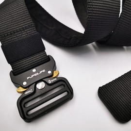 PUPEILIFE Belt with Concealed Zipper Bag - 115cm Nylon Tactical Style with Pocket Suit For Waist Below 38 Inches Black