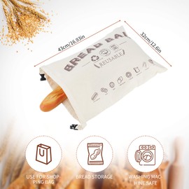 NICENEEDED 2 PCS Reusable Bread Bag, Bread Container Freezer Safe Bread Saver Large Bread Storage Bag with Lining for Bread Makers Bakers