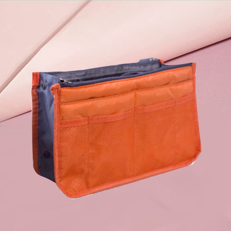 TOVINANNA Portable Toiletries Bag Double Zipper Large Compartment Organize Cosmetics