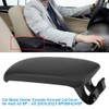 KSTE Black Leather Car Console Armrest Cover Armrest Cover Compatible