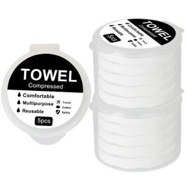 Godiyyer portable compressed towels， Package for Travel Hotel Trip Camping Use. Soft Large Luxury Towels, 27.5 * 55 inch, White (3 boxes of 15 pieces compressed towels)