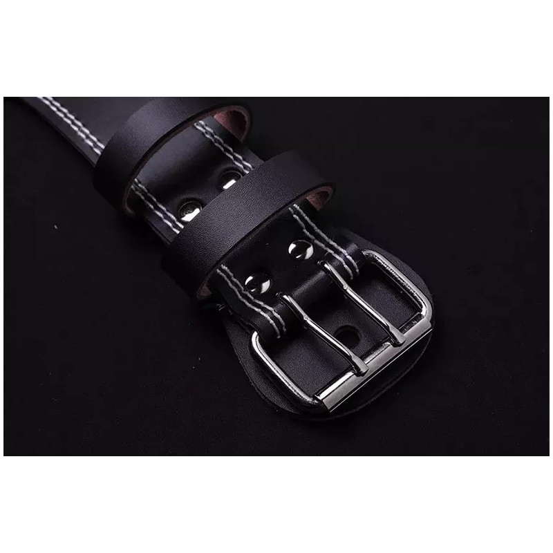 JM Cinturón Levantamiento Gym Amohadilla Piel Sintética Premium