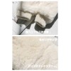 Laise Faux Fur Gloves, Cute, Mitten-Type, Fingerless Gloves, Knit, 2-Way,