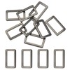 sourcing map 8pcs Metal Flat Rectangle Ring, 32mm(1-1/4inch) Metal Rectangular